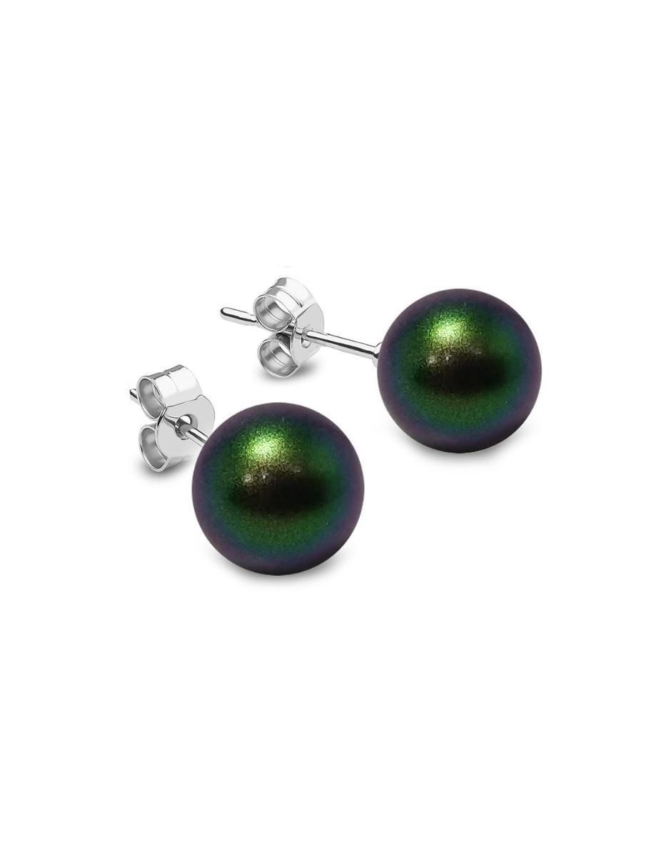 Aretes y collar redondo de plata p 925 cristal 4