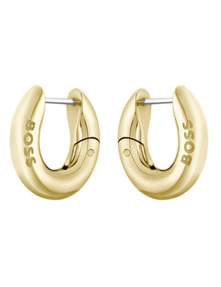 Aretes redondos Hugo Boss con acabado brillante