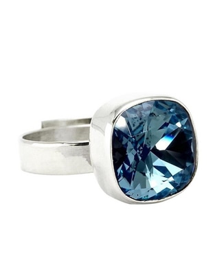 Anillo cuadrada Cushion P 925 de plata cristal brillante