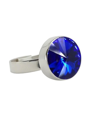 Anillo redondo Rivoli P 925 de plata cristal brillante