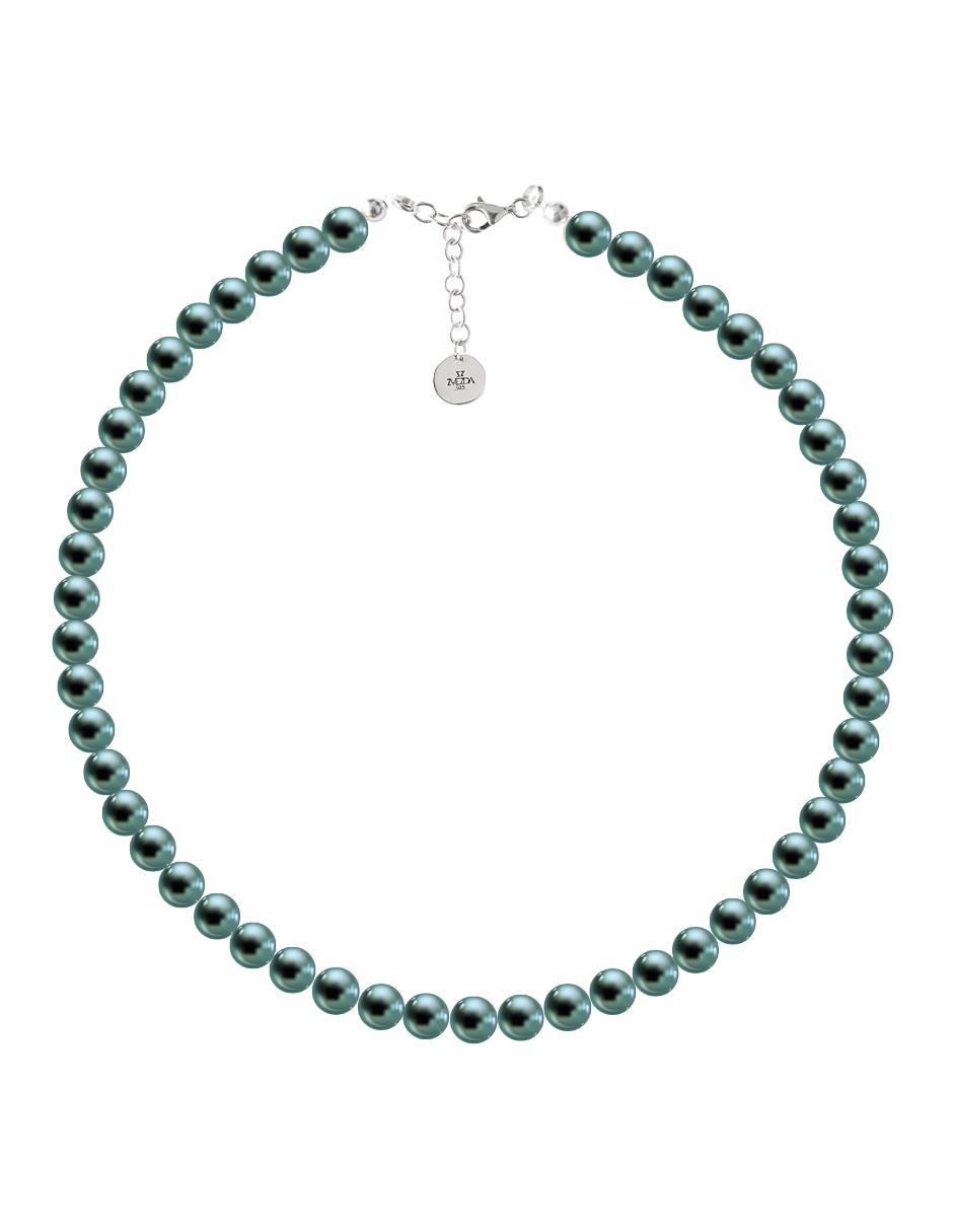 Aretes y collar circular de plata p 925 cristal 2