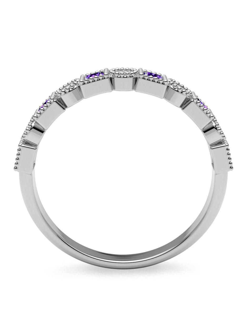 Anillo redondo 14 k de oro zirconia brillante 4