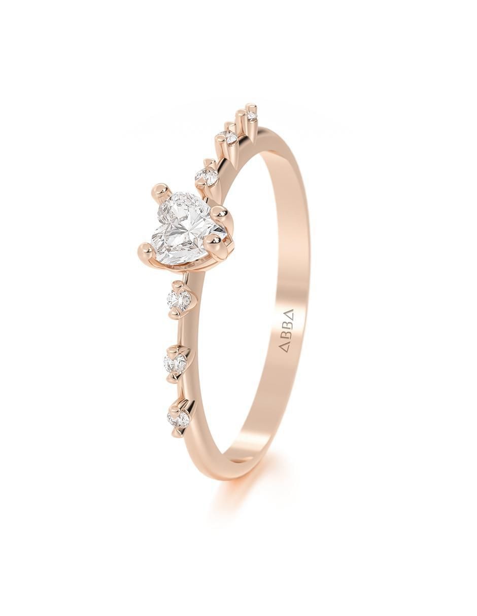 Anillo de oro zirconia brillante 2