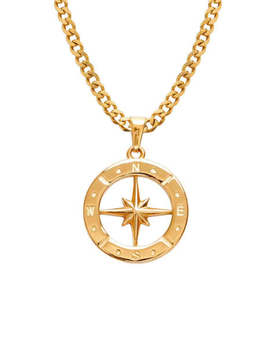Collar de estrella de baño de oro 18 K