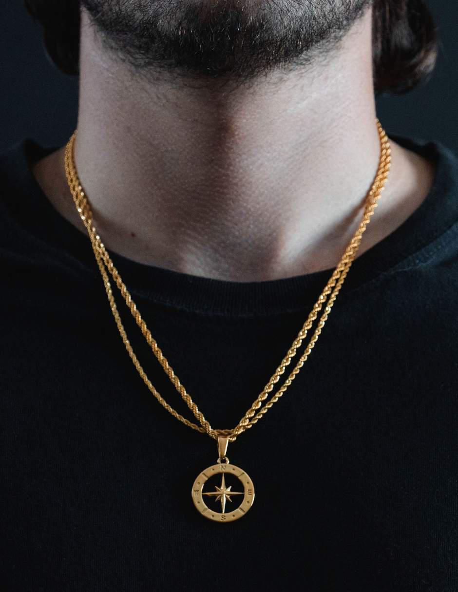 Collar de estrella de baño de oro 18 K 5