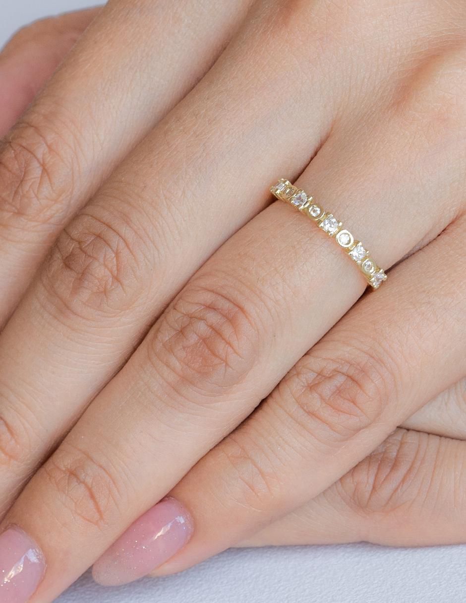 Churumbela de oro zirconia brillante 2