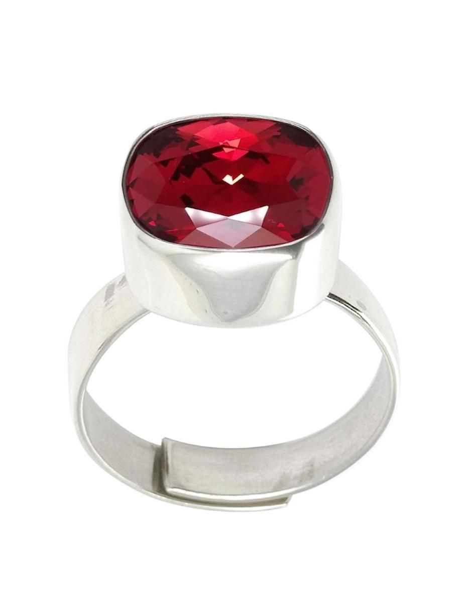 Anillo cuadrada Cushion P 925 de plata cristal brillante