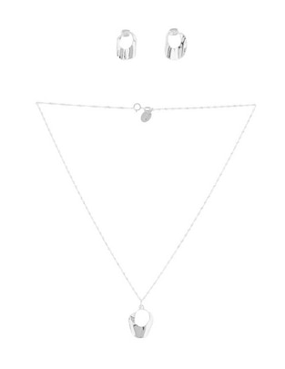 Aretes y collar de plata p 925