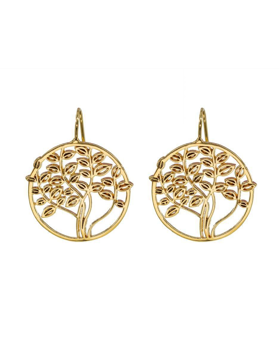 Aretes de árbol con acabado brillante