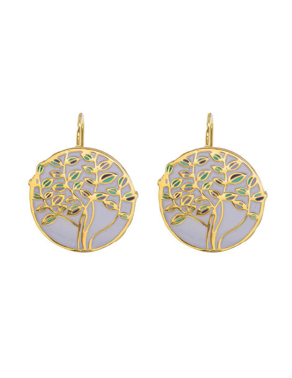 Aretes de árbol con acabado brillante