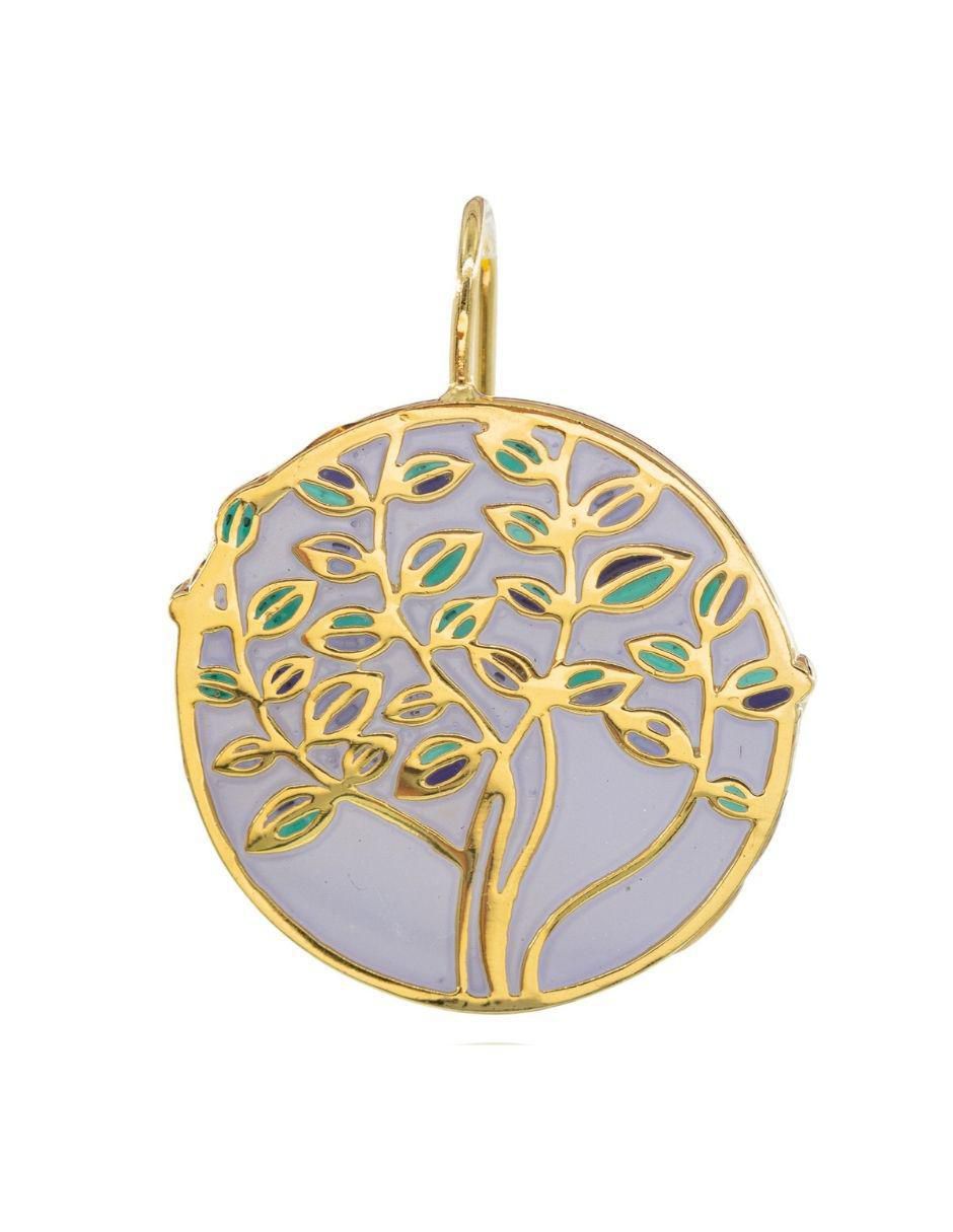 Aretes de árbol con acabado brillante