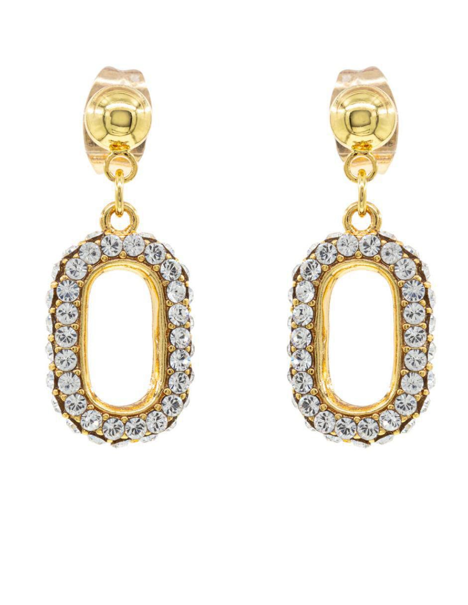 Aretes con acabado brillante cristal