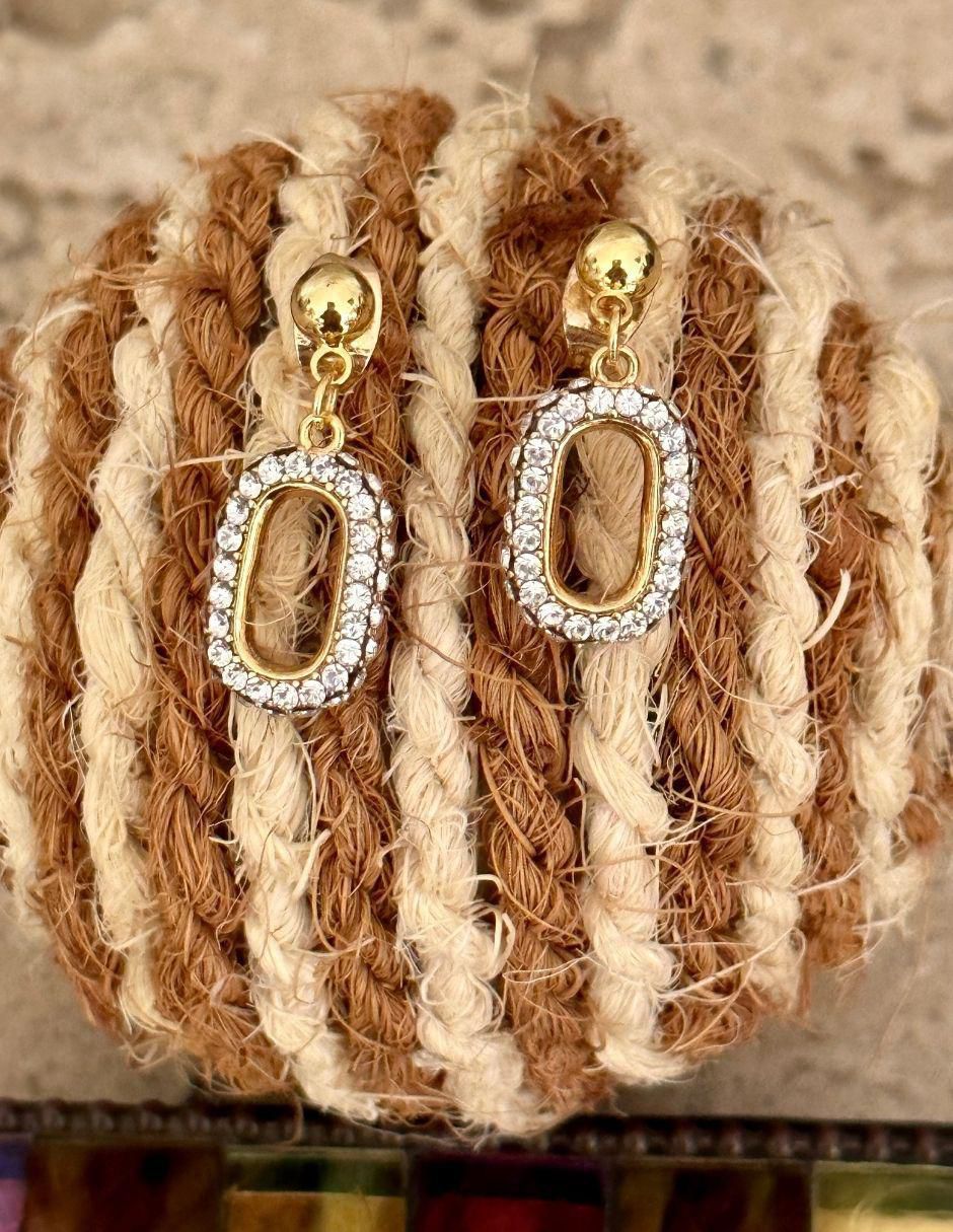 Aretes con acabado brillante cristal 4