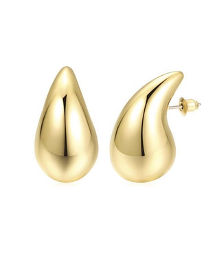 Aretes de gota Fashion con acabado brillante