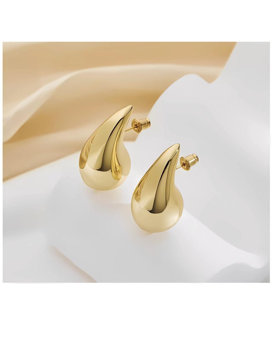 Aretes de gota Fashion con acabado brillante 3