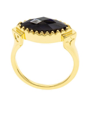 Anillo ovalado piedra lunar brillante