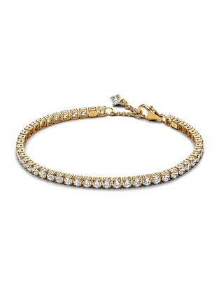 Pulsera de plata con zirconia cúbica P 925 acabado brillante