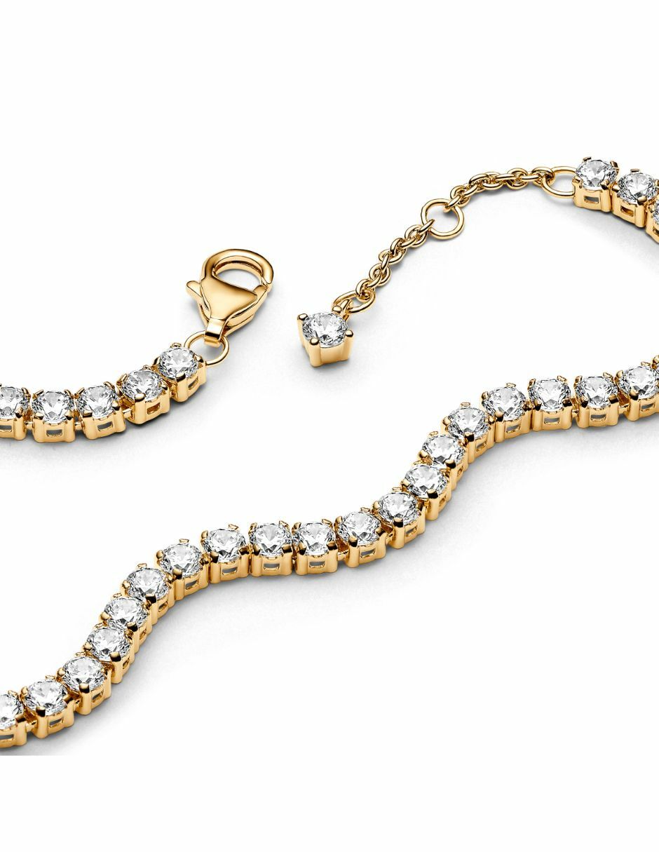 Pulsera de plata con zirconia cúbica P 925 acabado brillante 2
