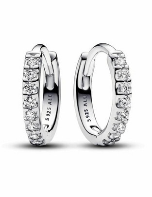 Aretes de aro Timeless de plata P 925 con acabado brillante Aretes de aro Timeless de plata P 925 con acabado brillante