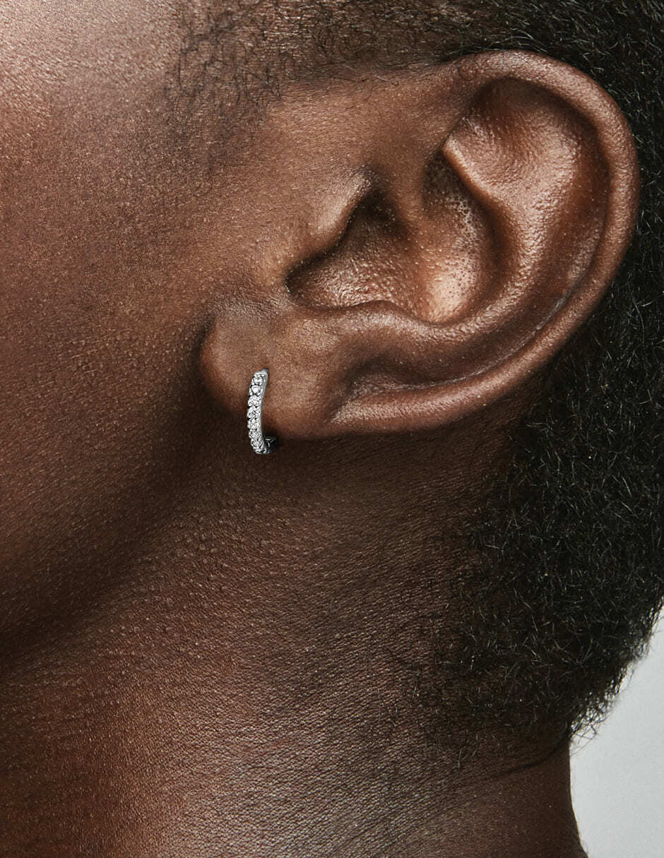 Aretes de aro Timeless de plata P 925 con acabado brillante 2
