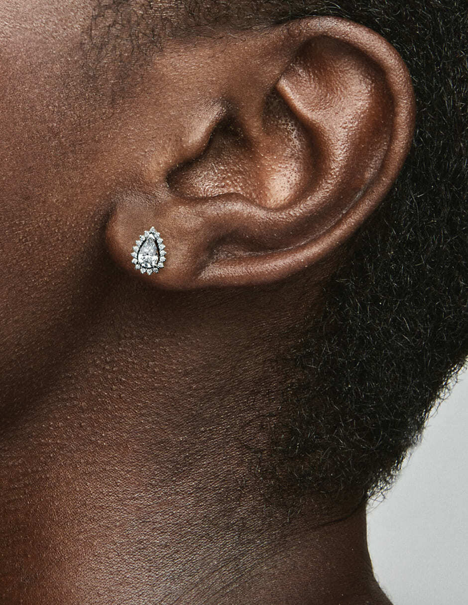 Aretes de gota Timeless de plata P 925 con acabado brillante 2