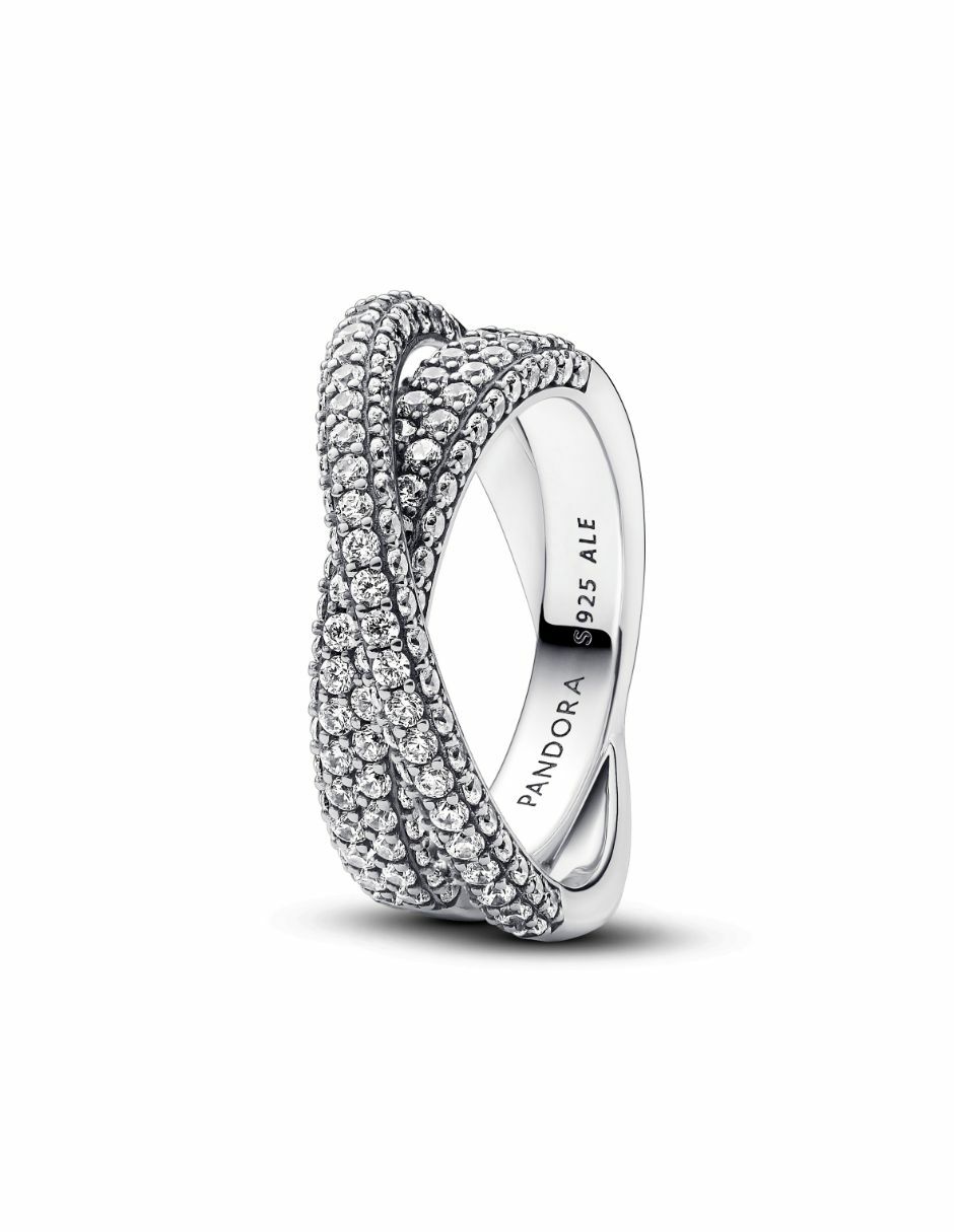 Anillo Timeless de plata zirconia cúbica brillante 2