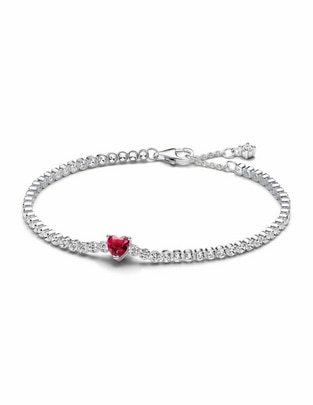 Pulsera de plata con zirconia cúbica P 925 acabado brillante Pulsera de plata con zirconia cúbica P 925 acabado brillante