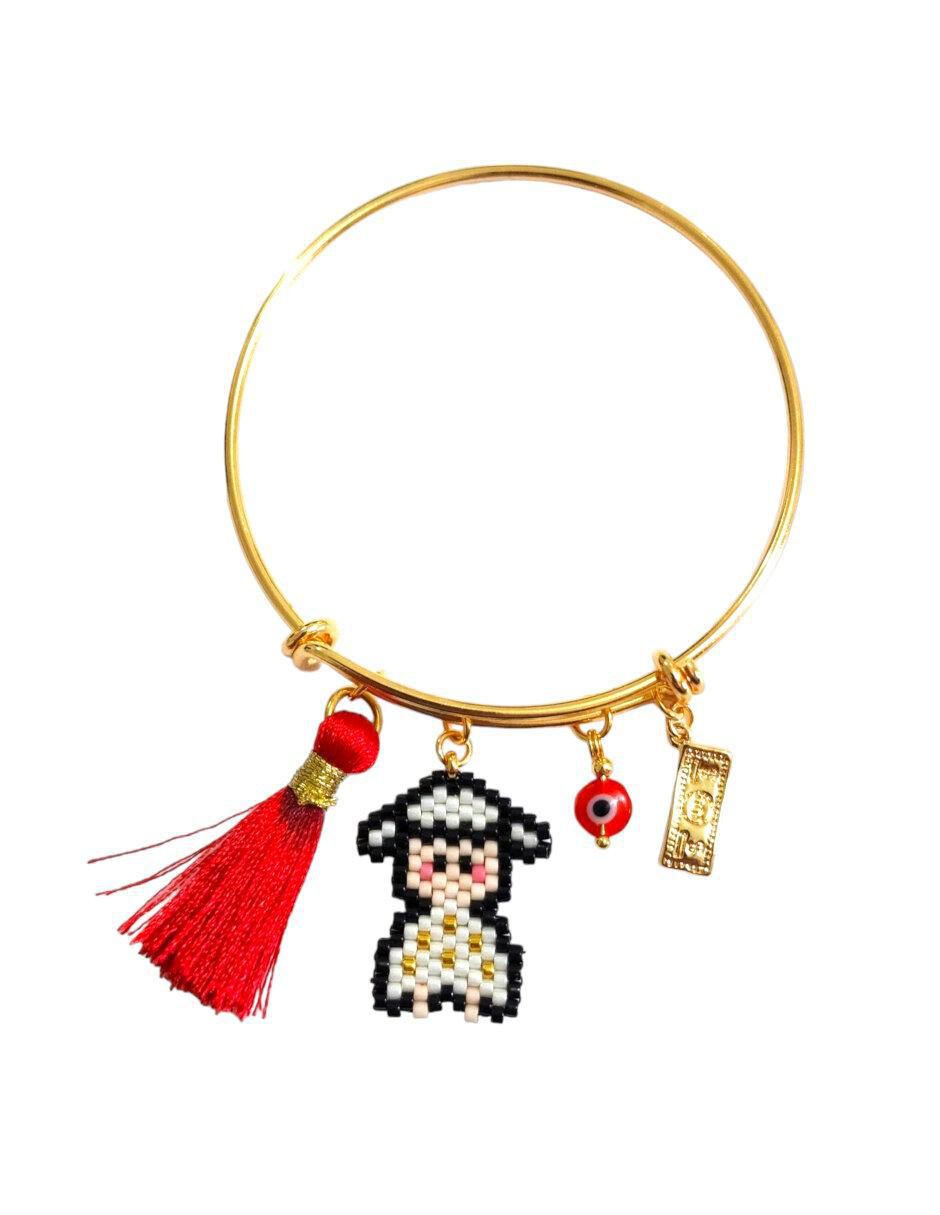 Pulsera con cristal con acabado brillante Pulsera con cristal con acabado brillante