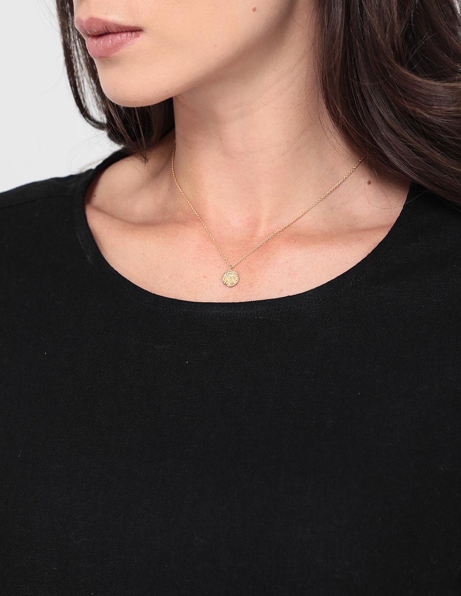 Collar  Sand Dust de baño de oro 18 K 3