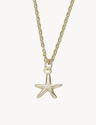 Collar de estrella Somers de baño de oro 18 K Collar de estrella Somers de baño de oro 18 K