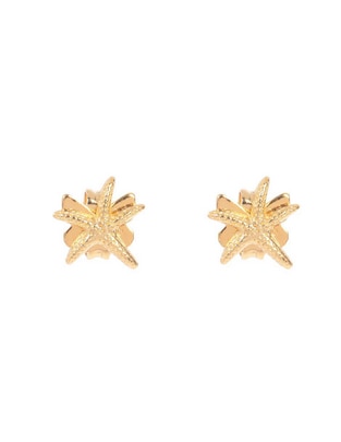 Broqueles de estrella Somers con acabado baño de oro 18 K