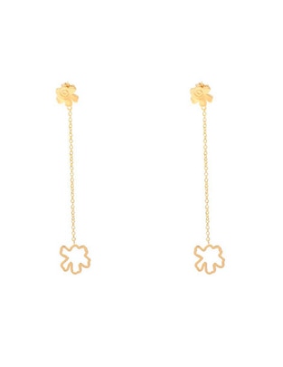 Aretes con acabado baño de oro