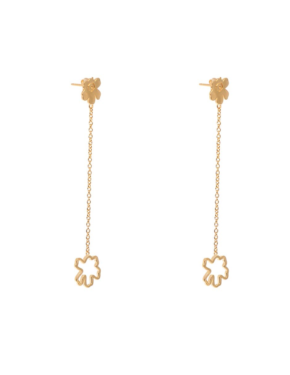 Aretes con acabado baño de oro 2