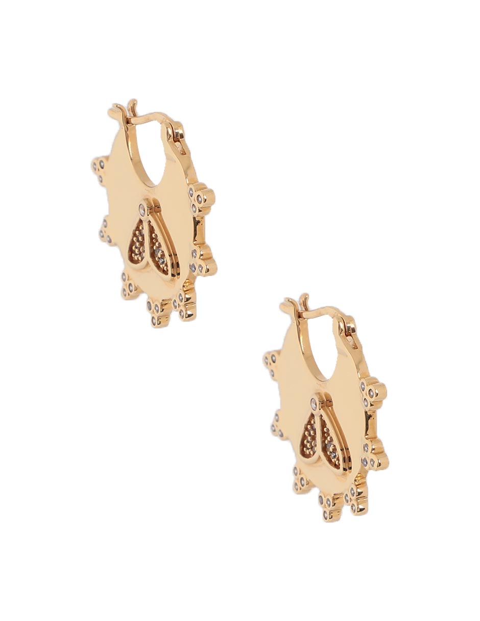 Aretes con acabado baño de oro 2