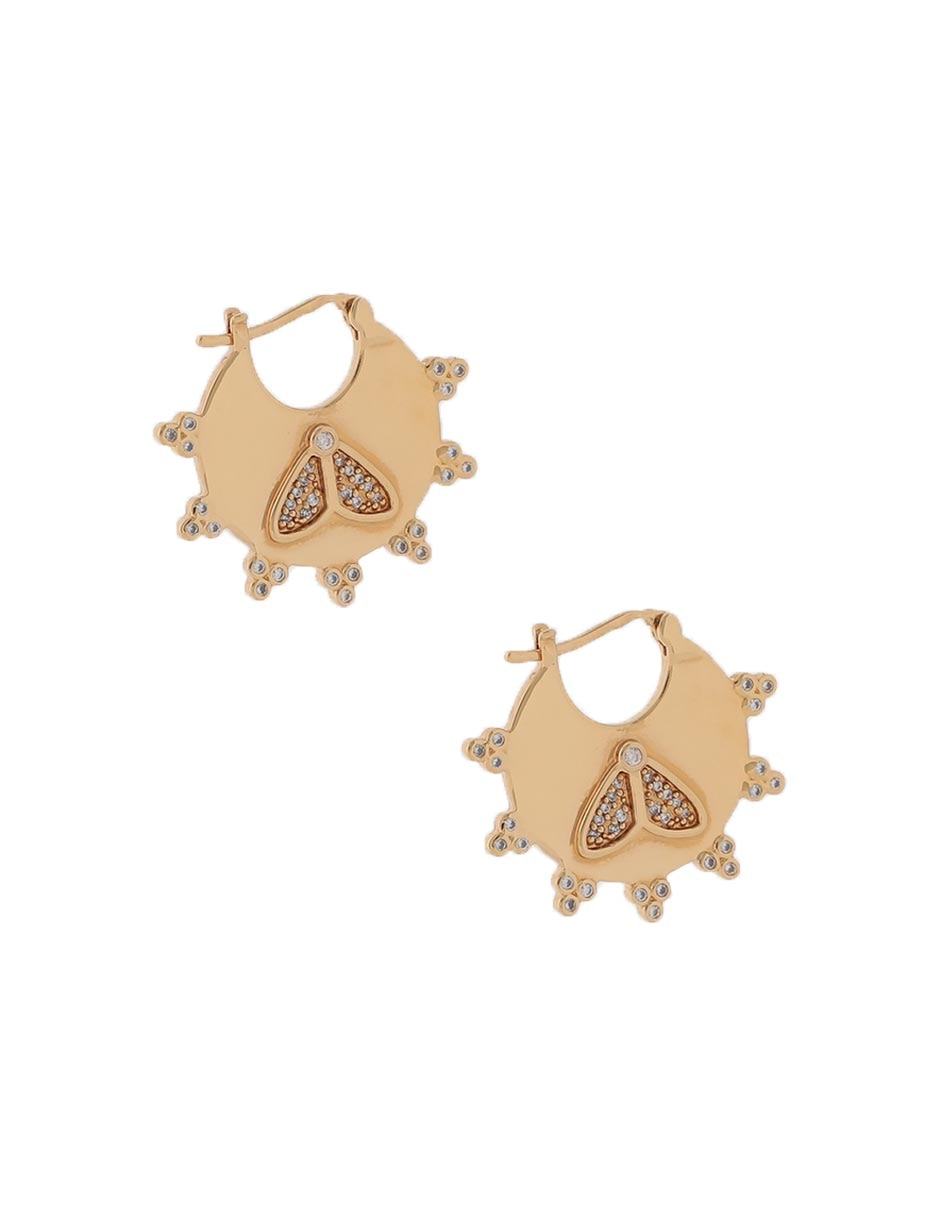 Aretes con acabado baño de oro 3