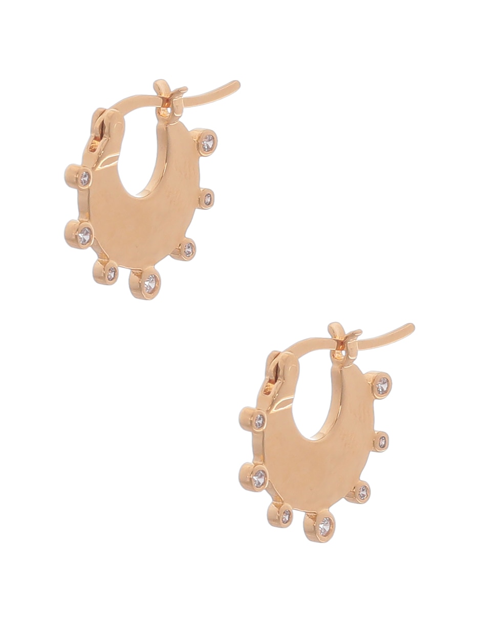 Aretes con acabado baño de oro 2