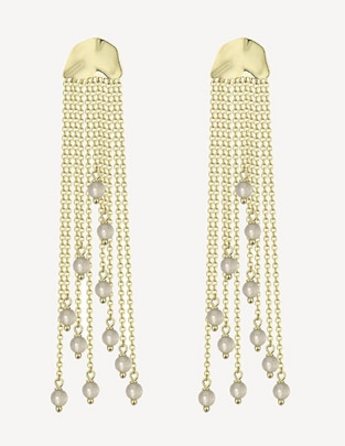Aretes de medusa con acabado baño de oro