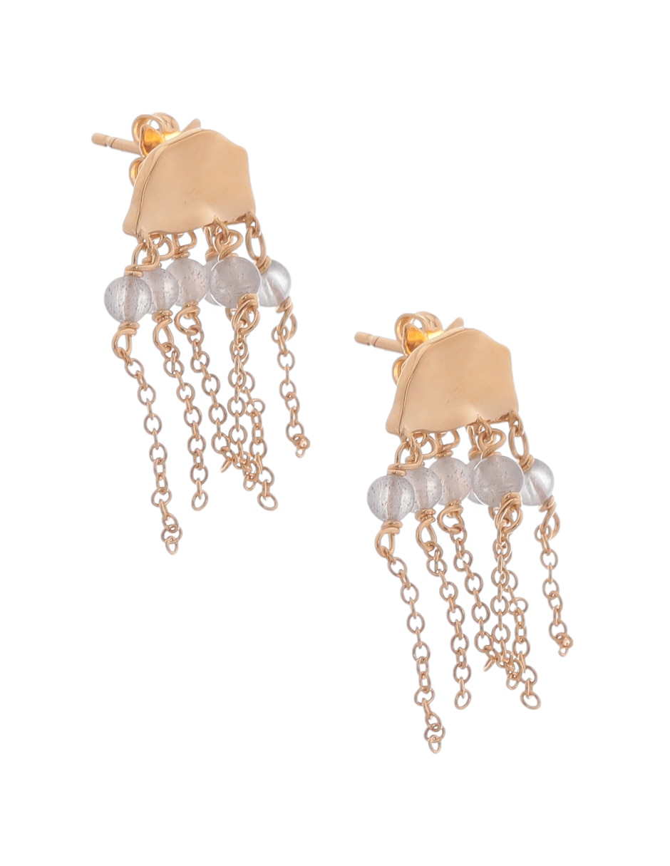 Aretes con acabado baño de oro 2