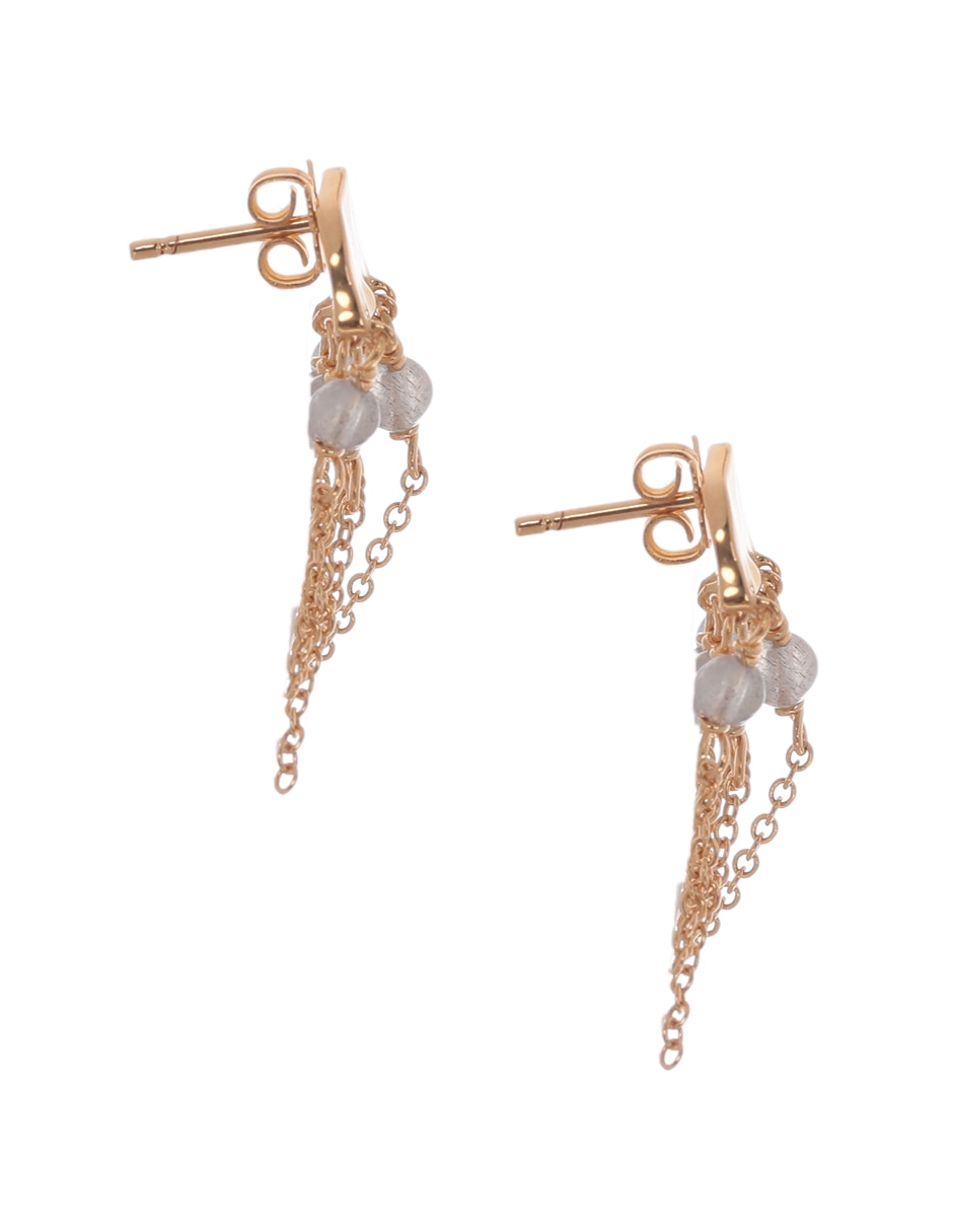 Aretes con acabado baño de oro 3