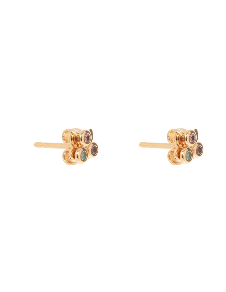 Broqueles Classic con acabado baño de oro 18 K 2