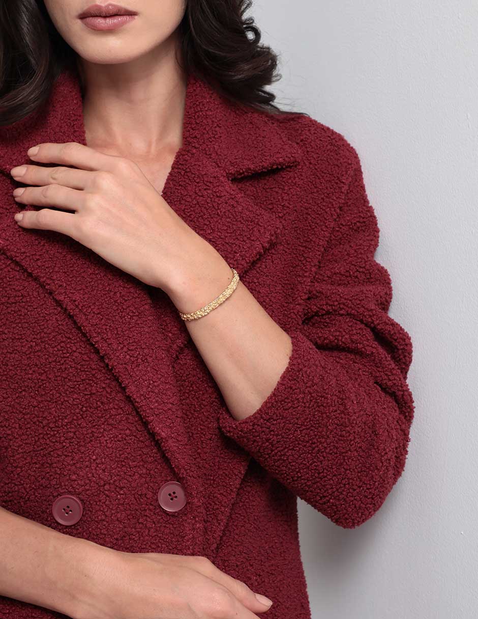 Brazalete 18 K Sand Dust acabado brillante 3