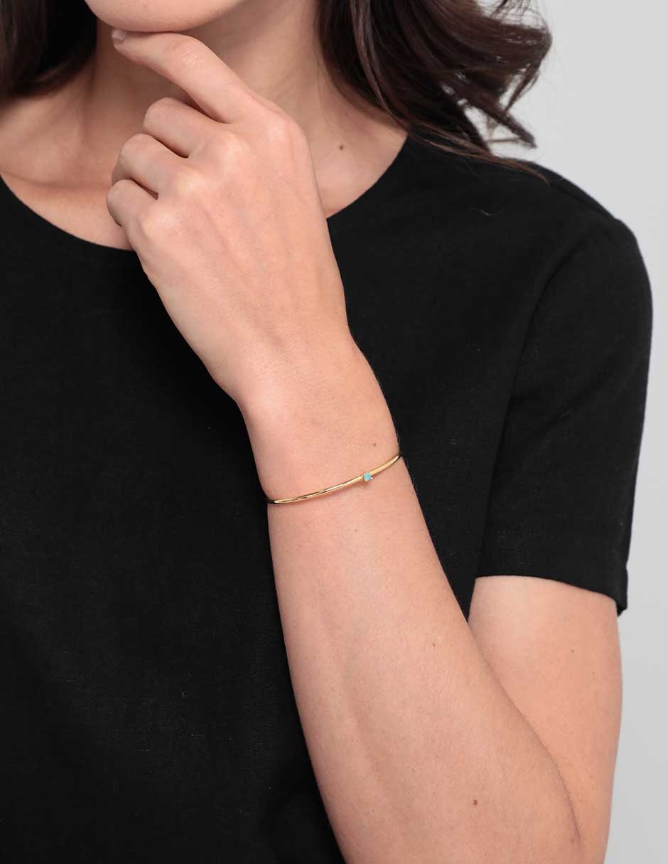 Brazalete con circonita 18 k Classic con acabado brillante Brazalete con circonita 18 k Classic con acabado brillante