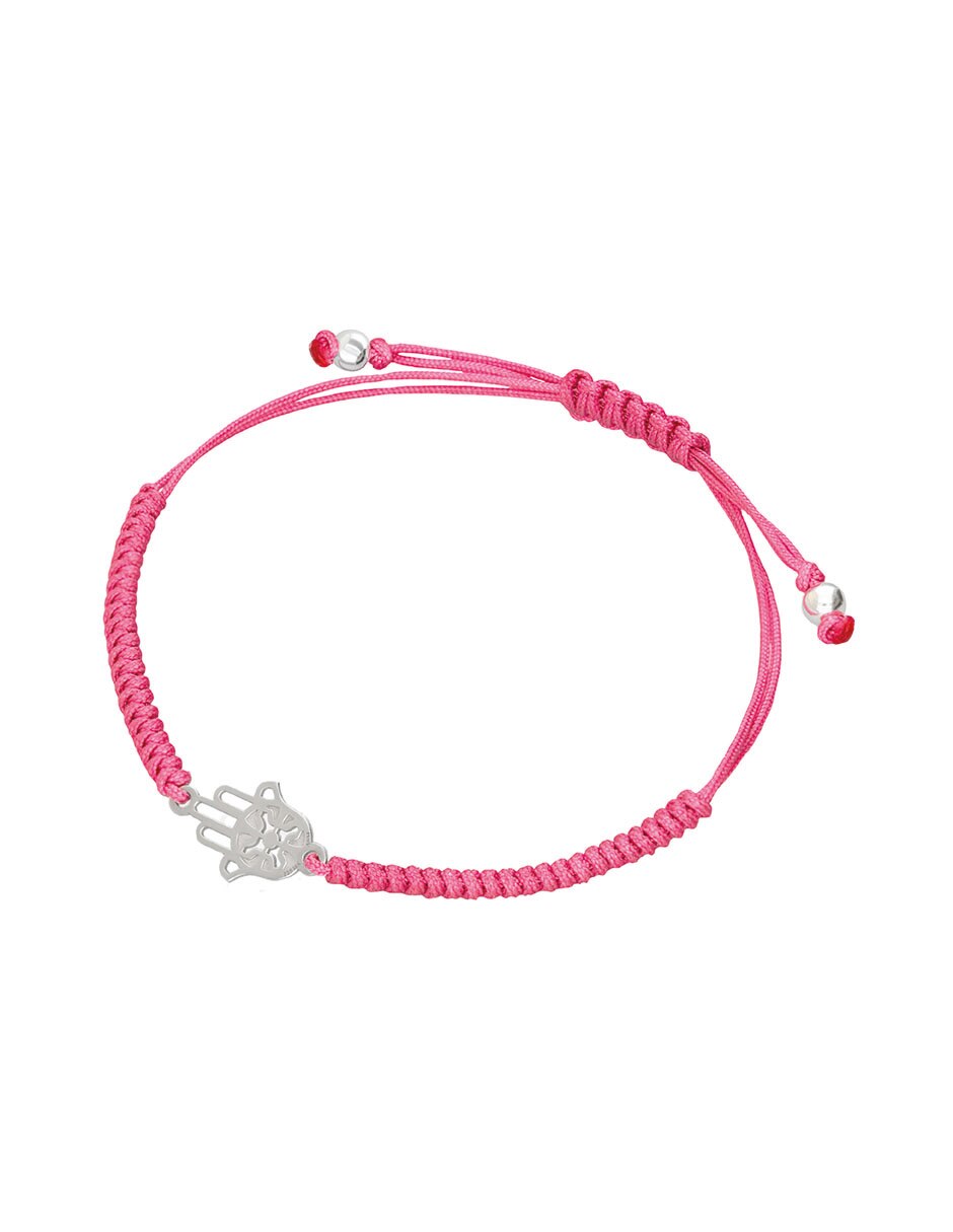 Pulsera de plata P 925 Amuletos acabado liso 2