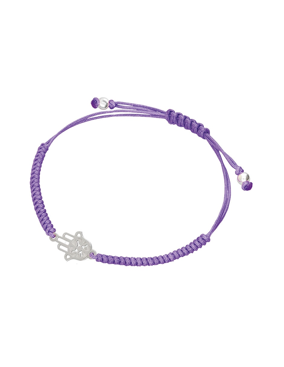 Pulsera de plata P 925 Amuletos acabado liso 2