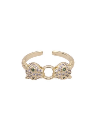 Anillo de puma zirconia pavé