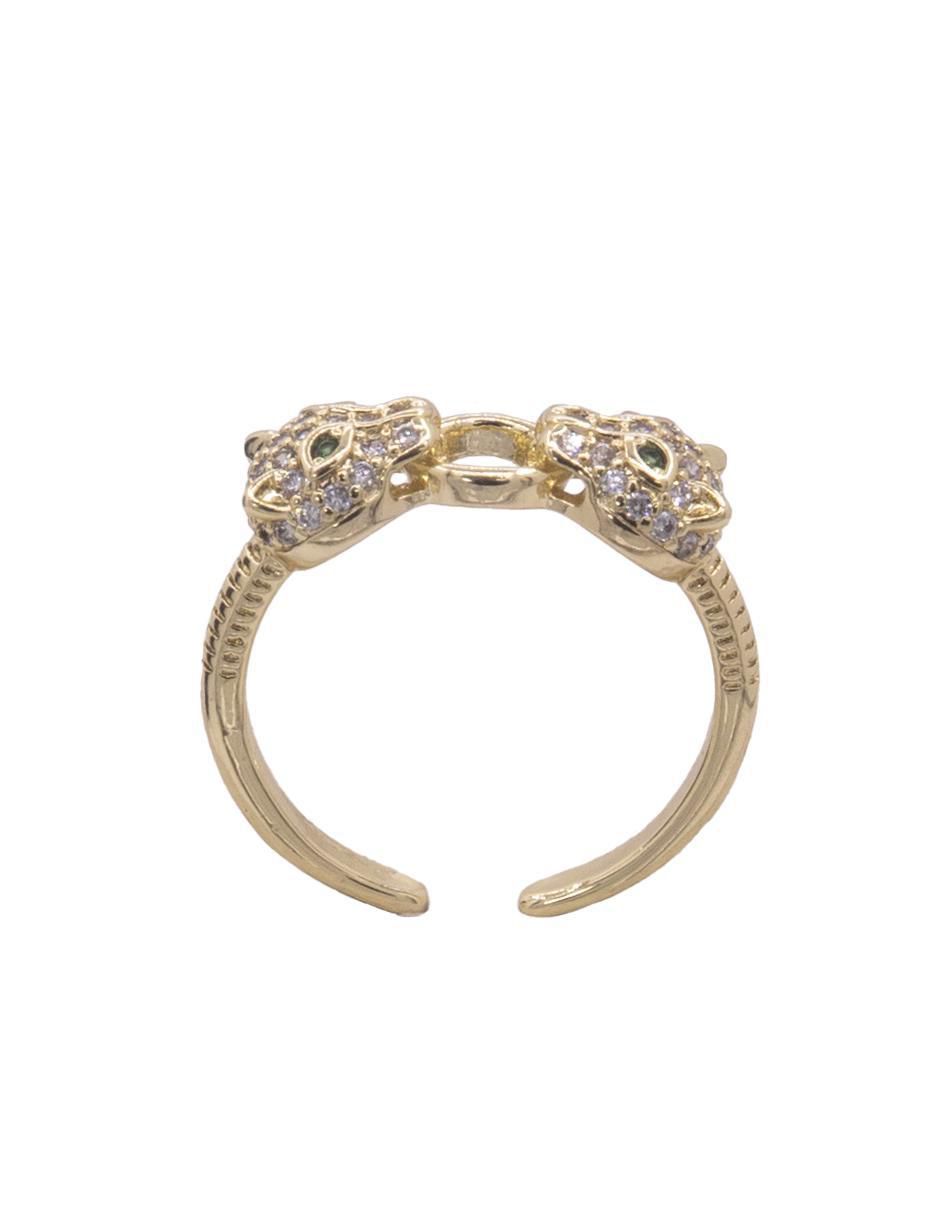 Anillo de puma zirconia pavé