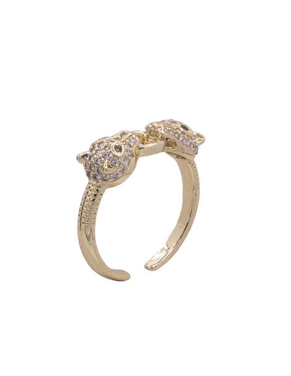 Anillo de puma zirconia pavé