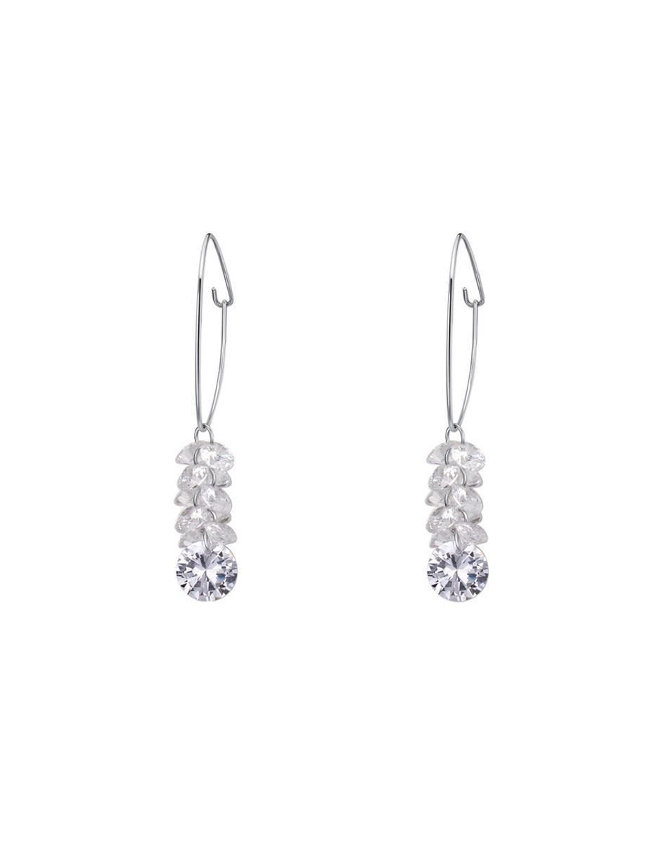 Aretes circulares con acabado baño de oro cristal Aretes circulares con acabado baño de oro cristal