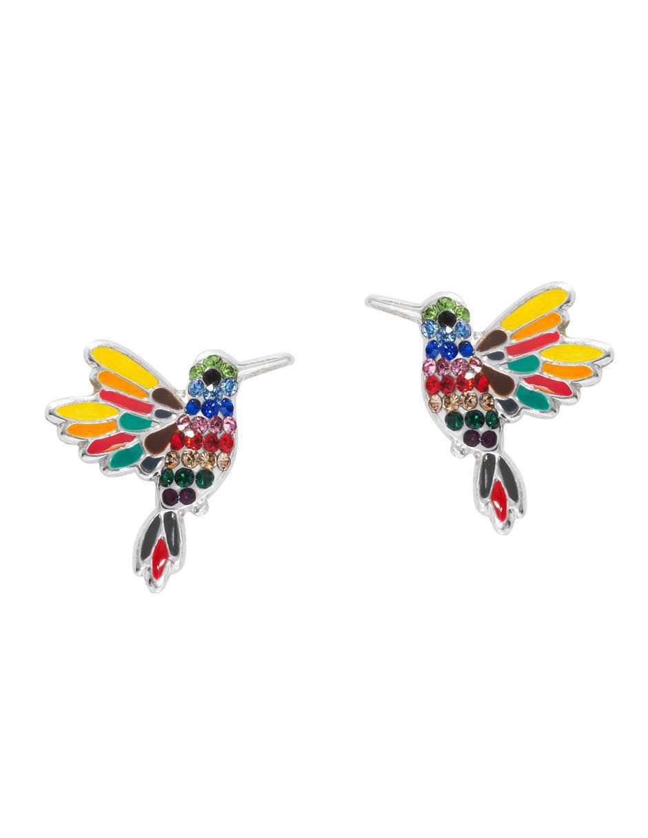 Aretes y collar de colibrí de plata p 925 zirconia 5