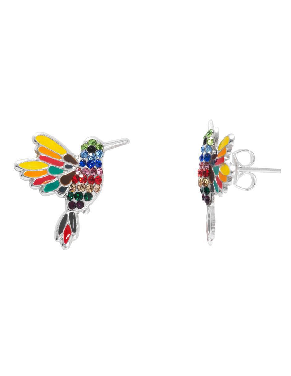 Aretes y collar de colibrí de plata p 925 zirconia 6